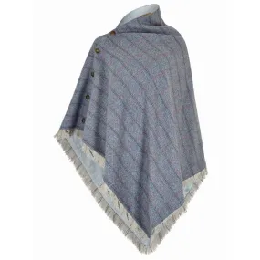 Dubarry Hazelwood Ladies Tweed Poncho - Denim Haze