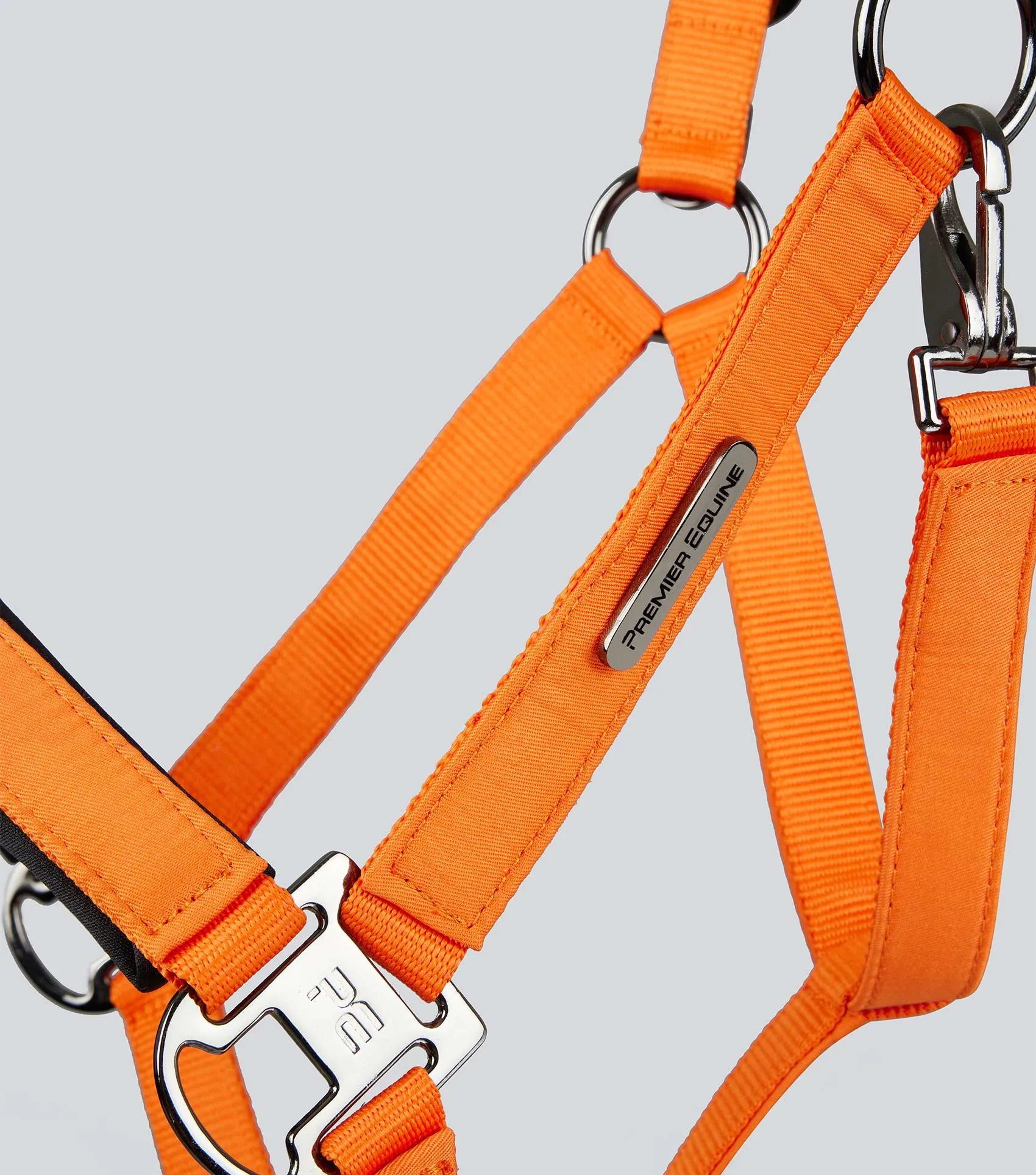 Duco Padded Head Collar with Lead Rope Orange