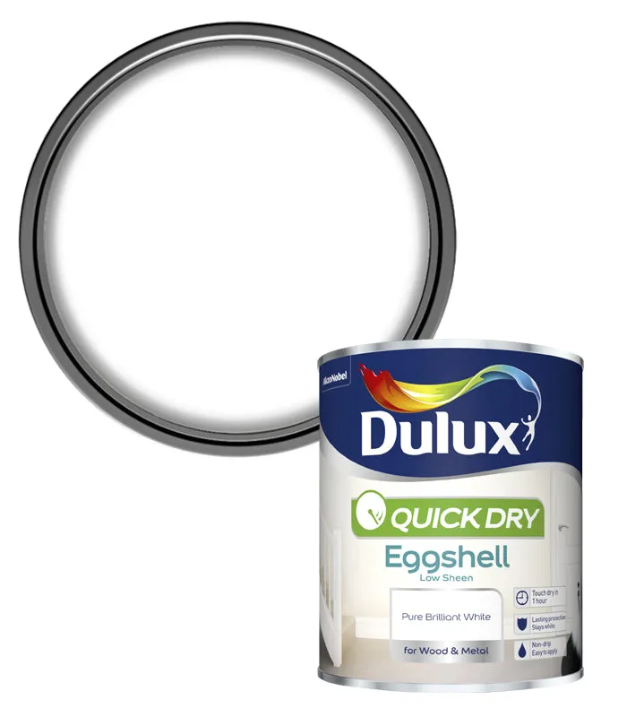 Dulux Quick Dry Eggshell Paint - Pure Brilliant White