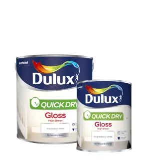 Dulux Quick Dry Gloss Paint - Pure Brilliant White