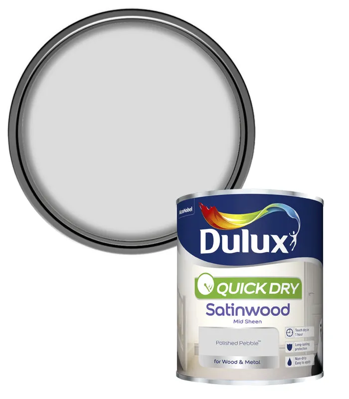 Dulux Quick Dry Satinwood Paint - 750ml