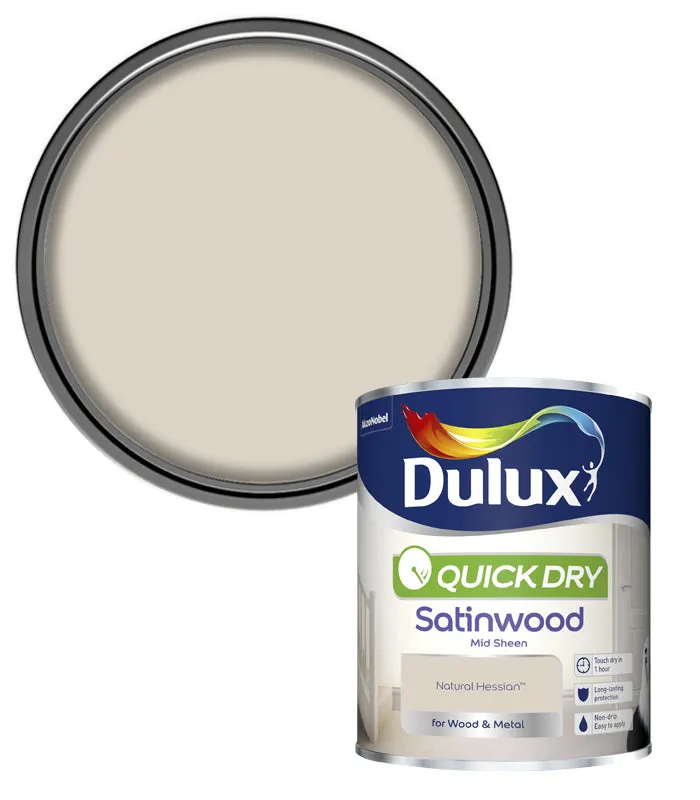 Dulux Quick Dry Satinwood Paint - 750ml