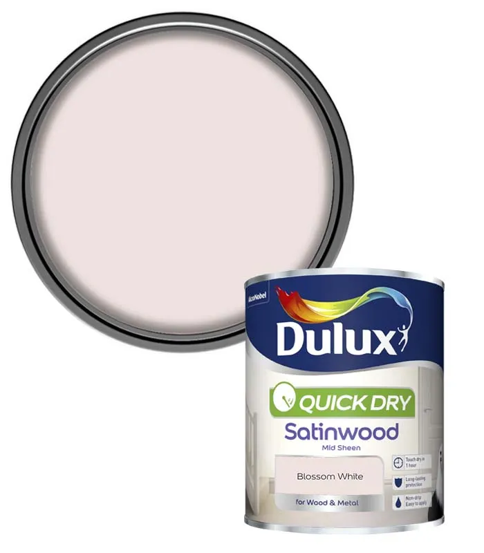 Dulux Quick Dry Satinwood Paint - 750ml