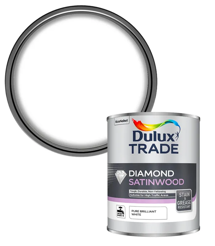 Dulux Trade Diamond Satinwood Paint - Pure Brilliant White