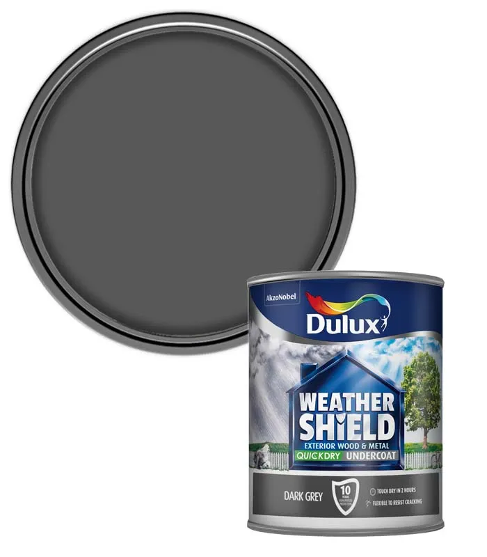 Dulux Weathershield Quick Dry Exterior Undercoat - Dark Grey