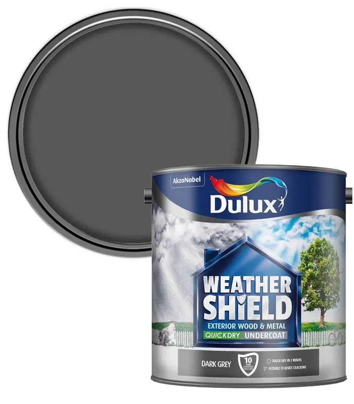 Dulux Weathershield Quick Dry Exterior Undercoat - Dark Grey