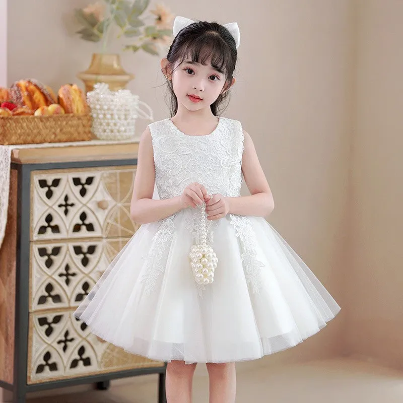 DUNNMALL  Children's Jumpsuit Princess Dress New Skirt Summer Dress Western Style  Dress Girls' Dress Gauze Dress Puffy