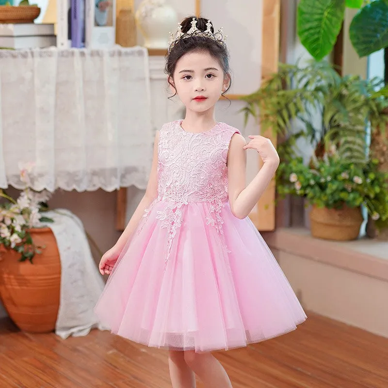 DUNNMALL  Children's Jumpsuit Princess Dress New Skirt Summer Dress Western Style  Dress Girls' Dress Gauze Dress Puffy