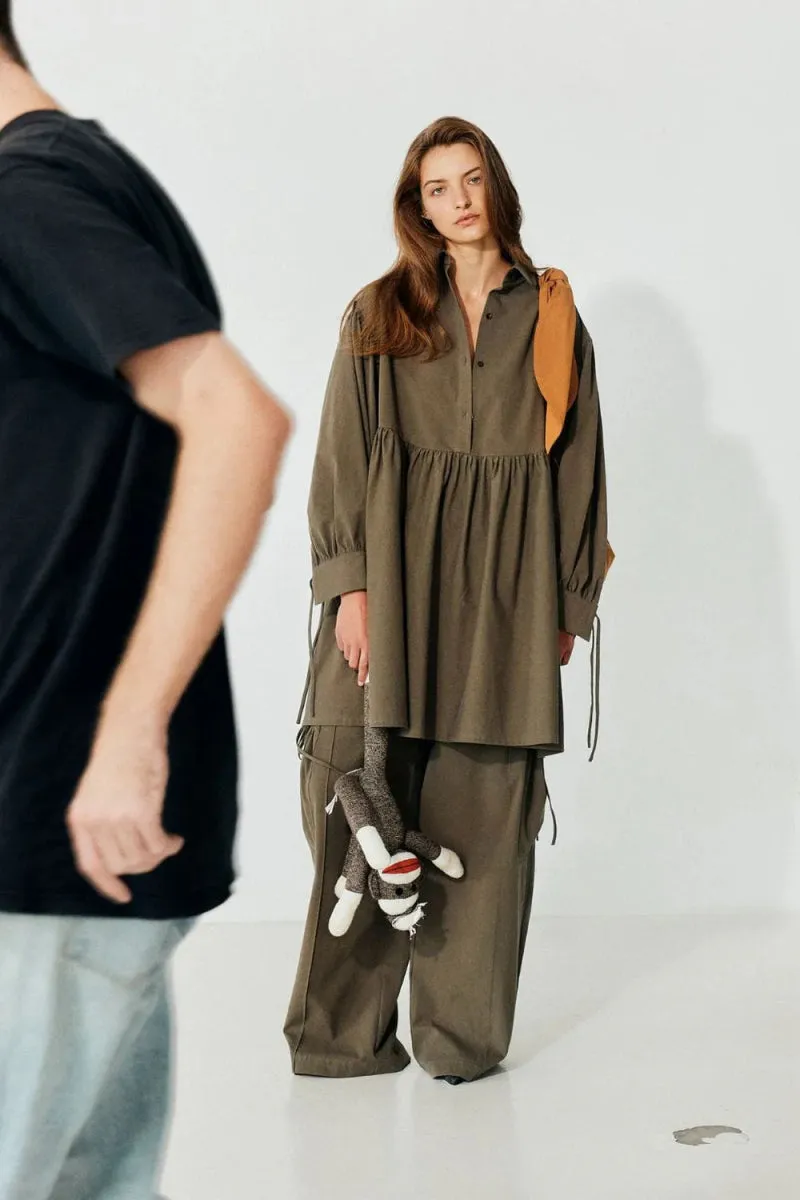 Eliza Faulkner Brodie Pant - Khaki (Online Exclusive)