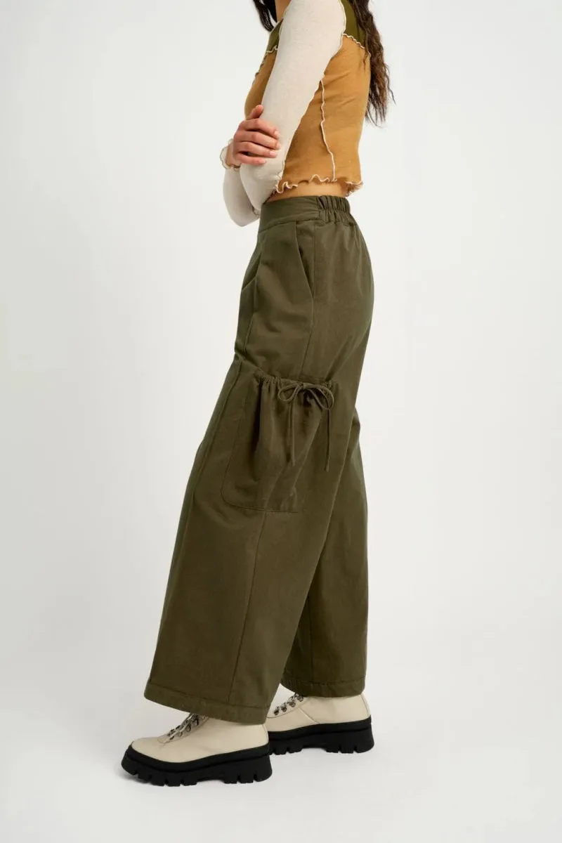 Eliza Faulkner Brodie Pant - Khaki (Online Exclusive)