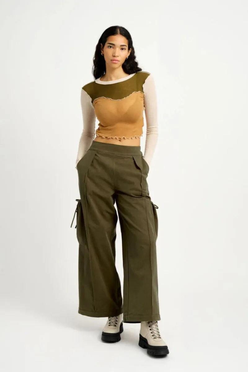 Eliza Faulkner Brodie Pant - Khaki (Online Exclusive)