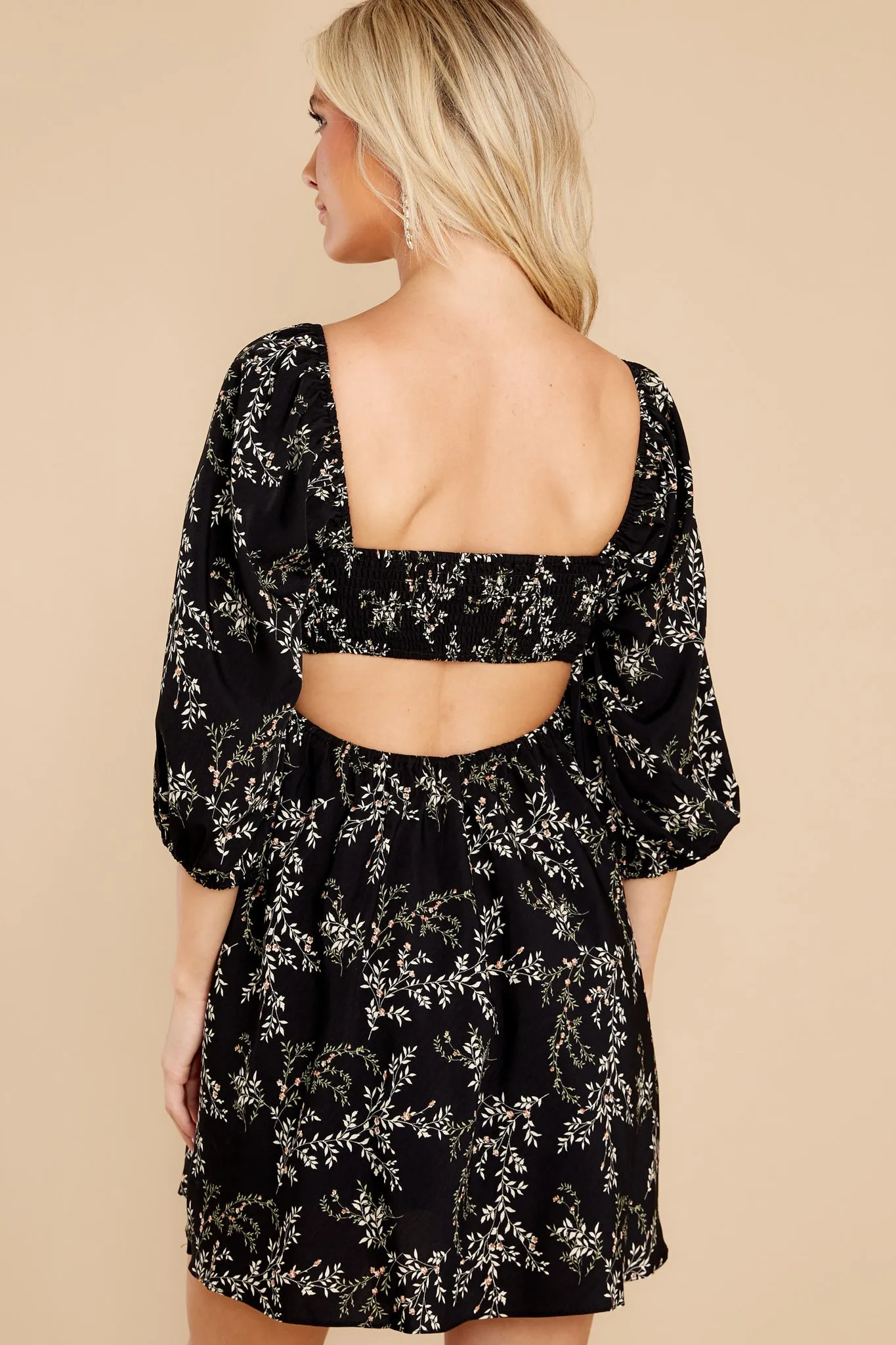 Exclusively Yours Black Floral Print Romper Dress