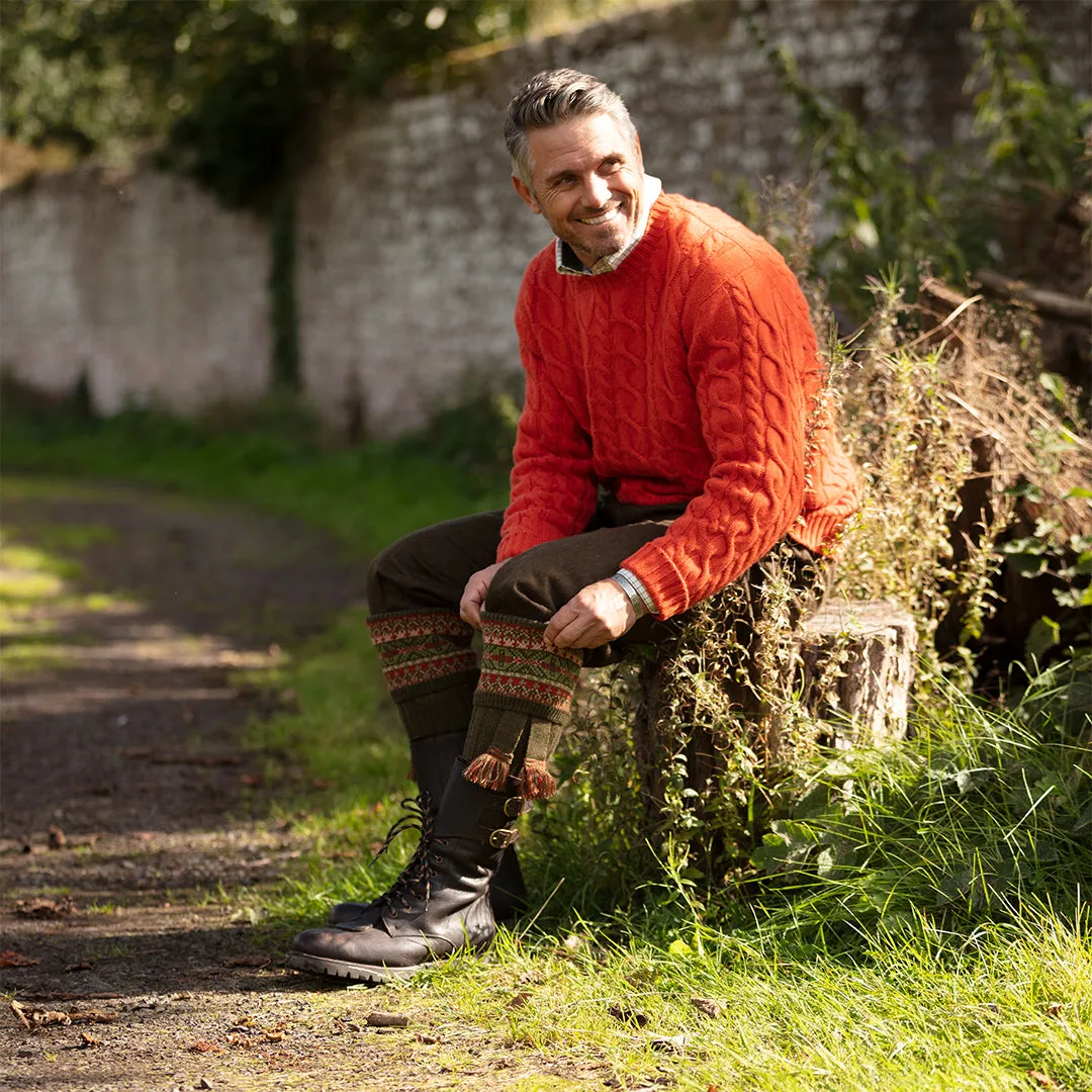 Fairisle Socks - Mulberry by House of Cheviot