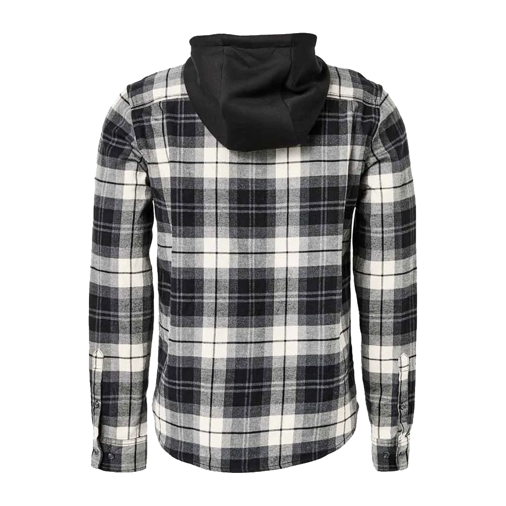 Flanno With Hood Long Sleeve Black