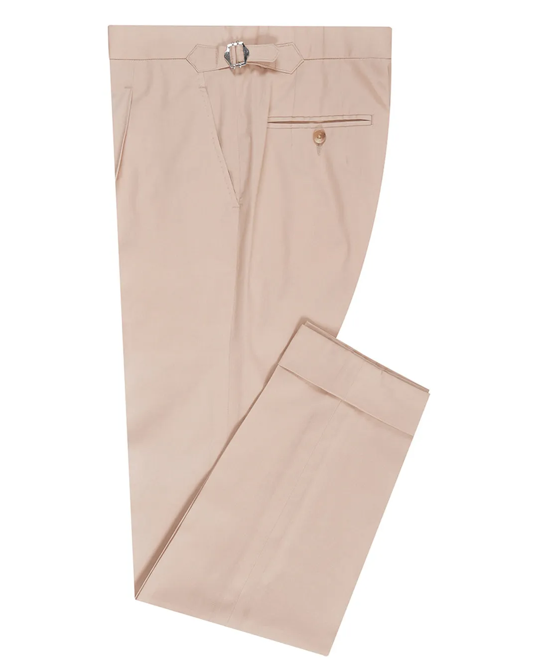 Fresco: Soft Dark Cream Stretch Twill Dress Pant