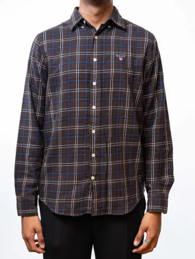 GANT MEN GREEN CHECKED BUTTON DOWN COLLAR FULL SLEEVES SHIRT