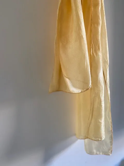 Golden Yellow Silk Scarf