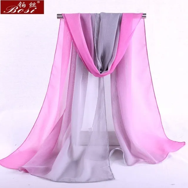 Gradient Luxury Chiffon Scarf