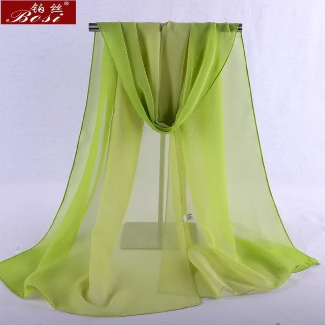 Gradient Luxury Chiffon Scarf