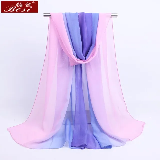 Gradient Luxury Chiffon Scarf