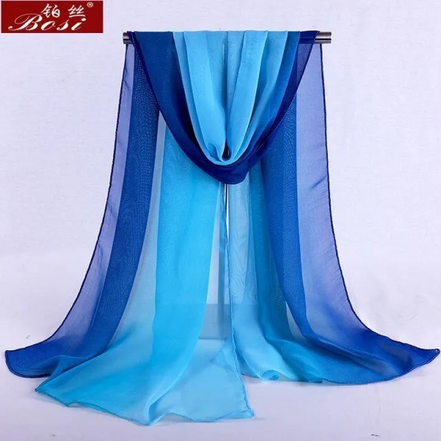 Gradient Luxury Chiffon Scarf