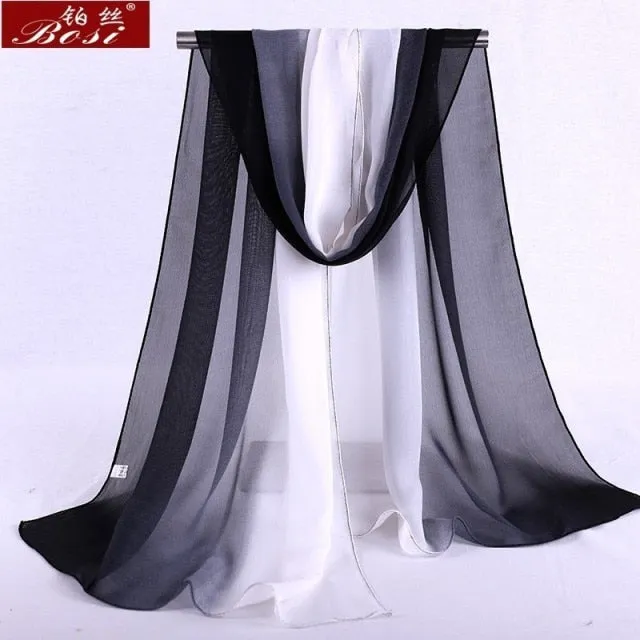 Gradient Luxury Chiffon Scarf