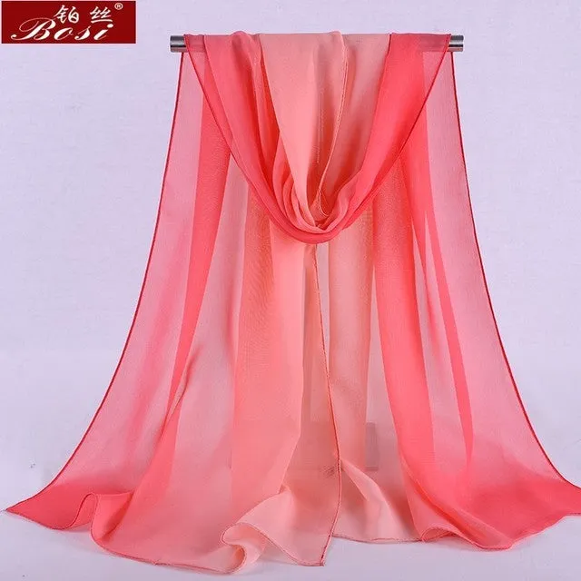 Gradient Luxury Chiffon Scarf