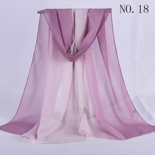 Gradient Luxury Chiffon Scarf