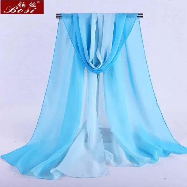 Gradient Luxury Chiffon Scarf