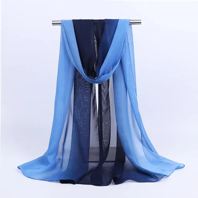 Gradient Luxury Chiffon Scarf