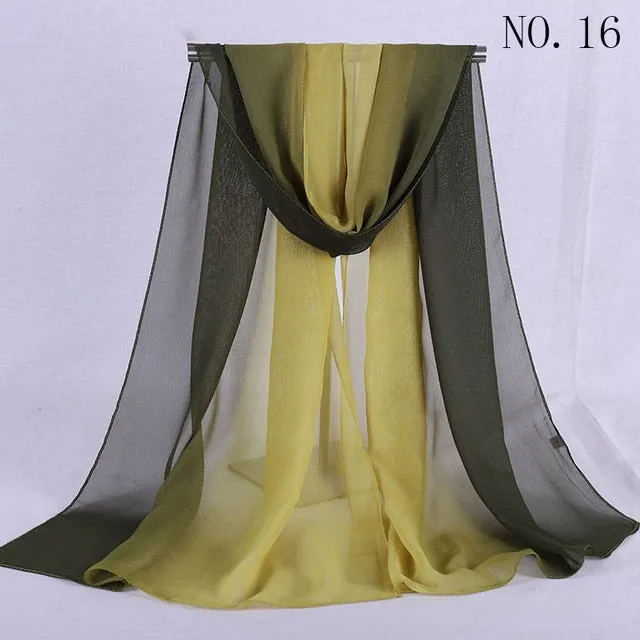 Gradient Luxury Chiffon Scarf