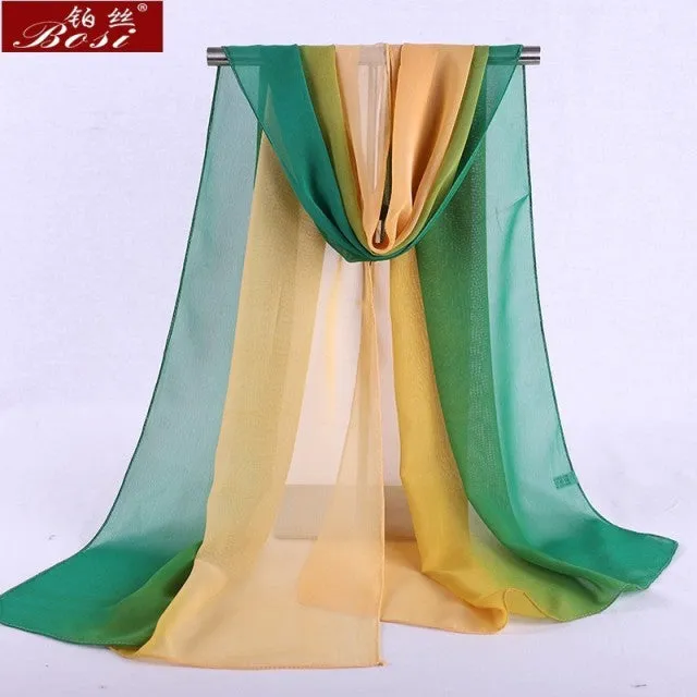 Gradient Luxury Chiffon Scarf