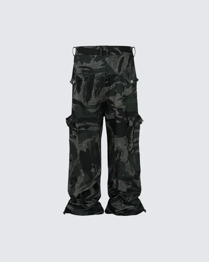 Graffiti Camouflage Multi-Pocket Cargo Pants