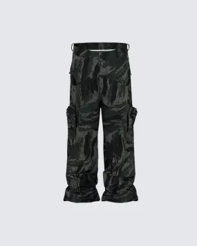 Graffiti Camouflage Multi-Pocket Cargo Pants