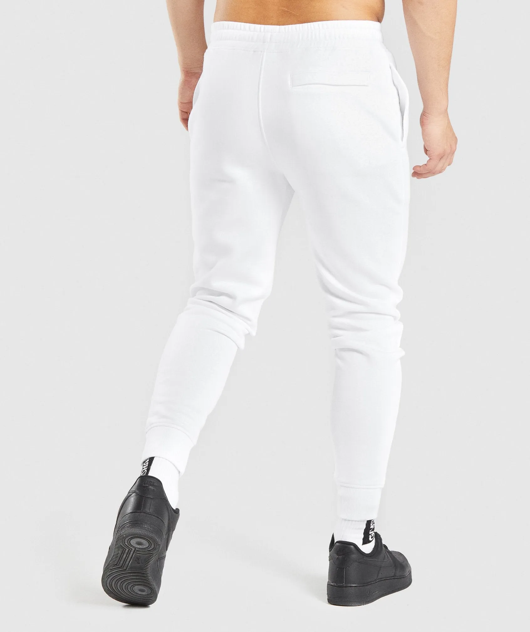 Gymshark Crest Joggers -  White