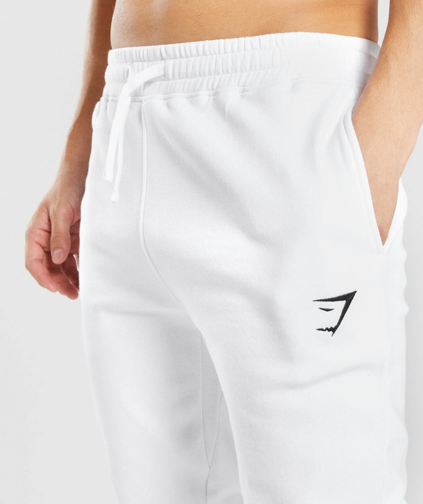 Gymshark Crest Joggers -  White