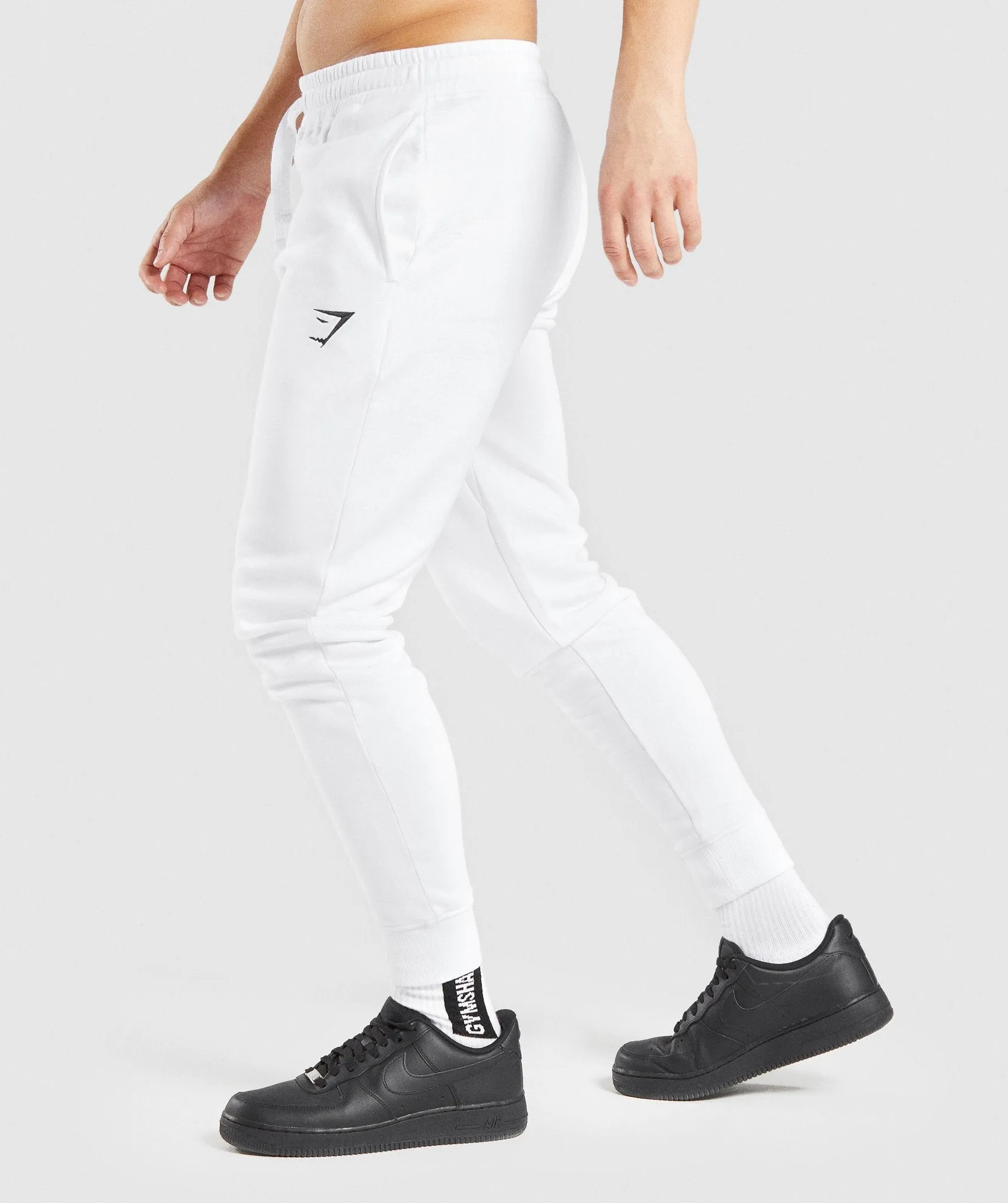 Gymshark Crest Joggers -  White