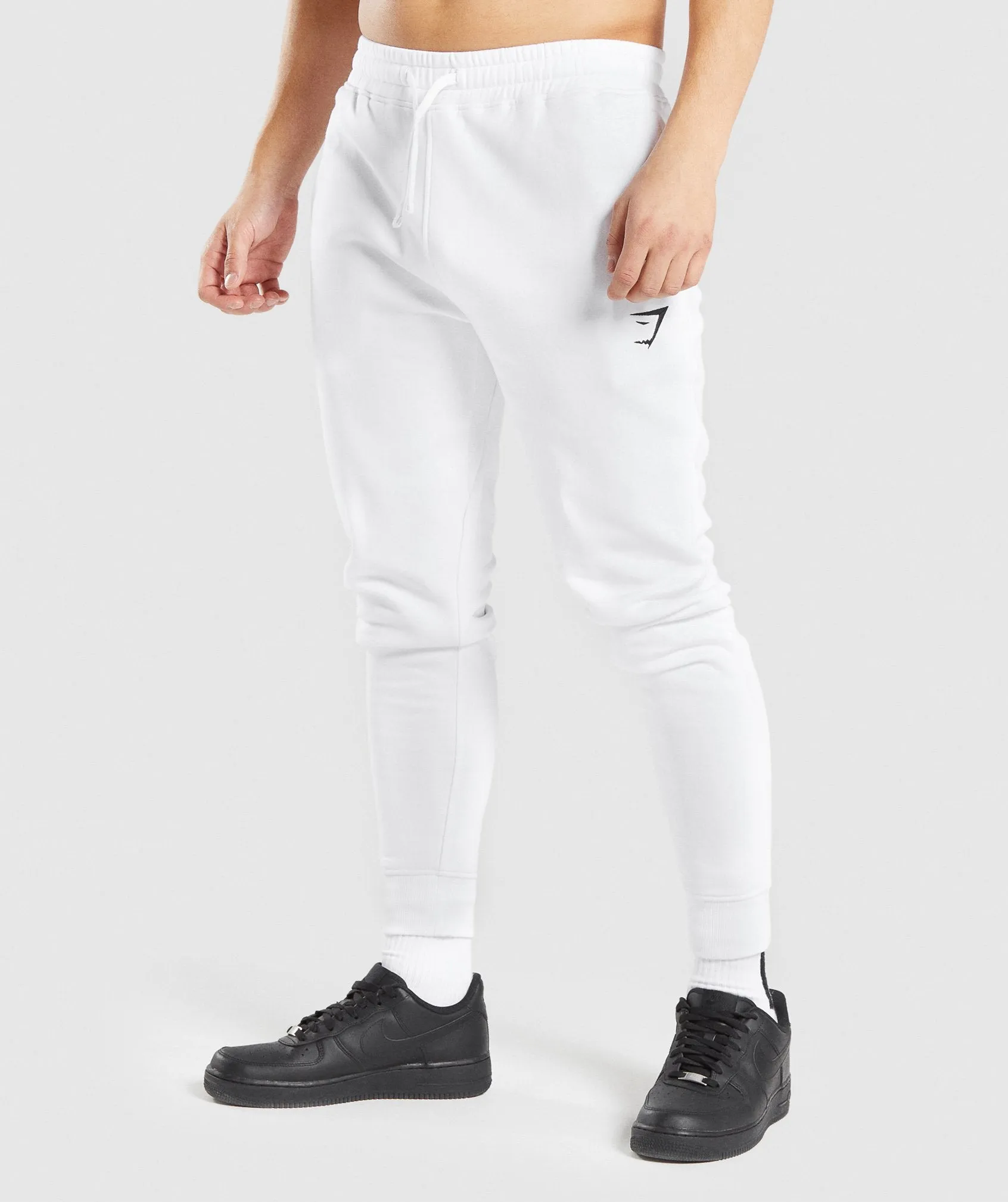 Gymshark Crest Joggers -  White