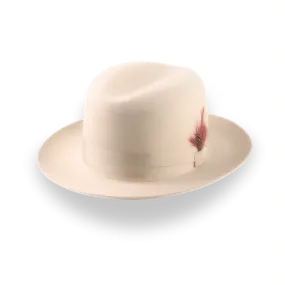 Handcrafted Cream Fedora Hat in Premium Fur Felt | The Tobin