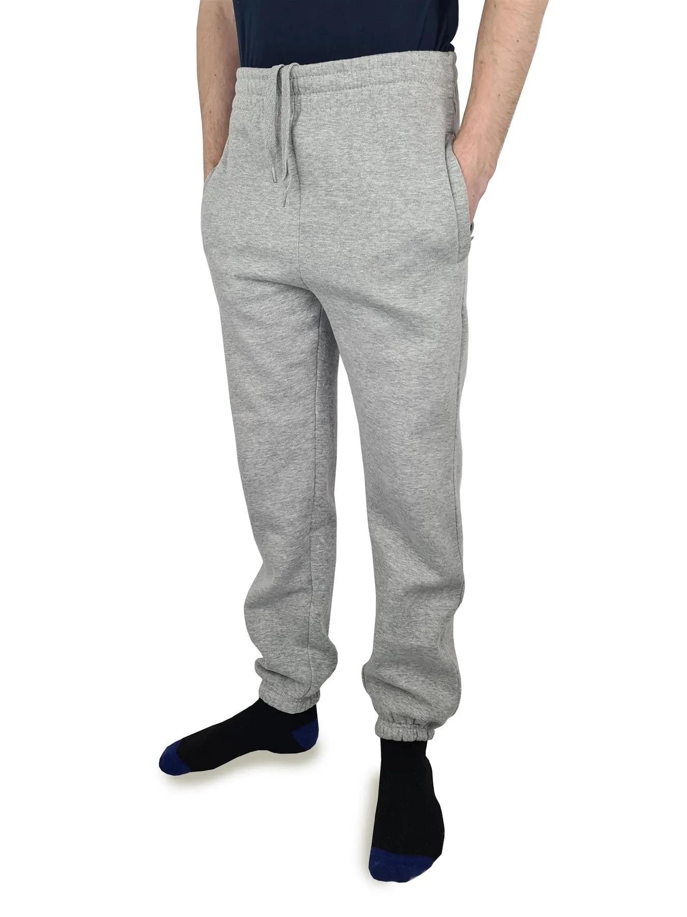 Hazy Blue Bolt Mens Joggers Tracksuit Bottoms Zip Pockets