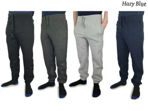 Hazy Blue Bolt Mens Joggers Tracksuit Bottoms Zip Pockets