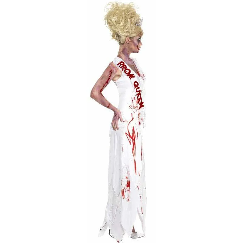 High School Horror Zombie Prom Queen Costume