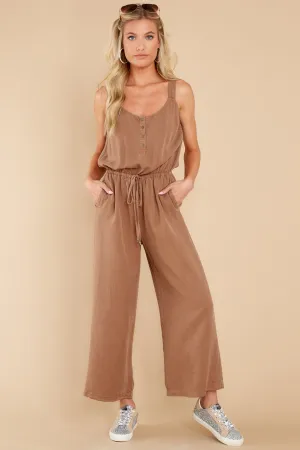 Humble Beginnings Dark Mocha Jumpsuit