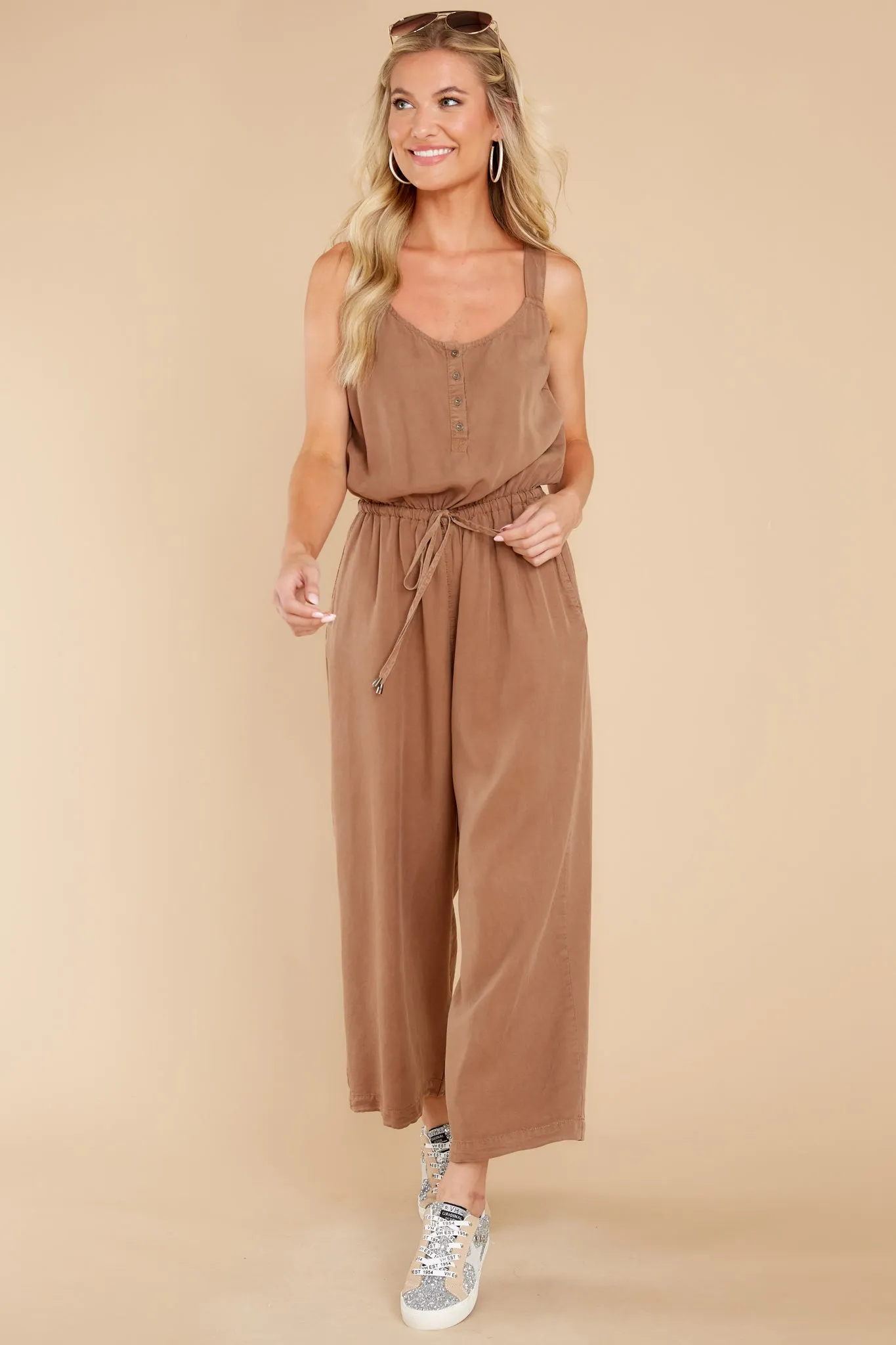 Humble Beginnings Dark Mocha Jumpsuit