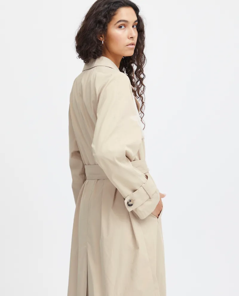 Ichi Elova Doeskin Trench Coat