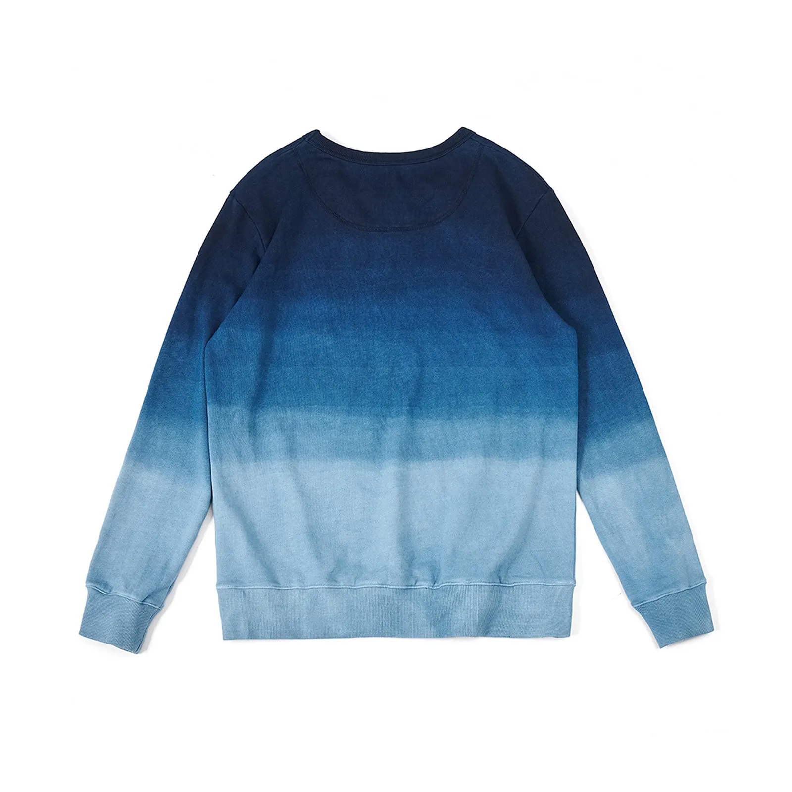 Indigo Plant Dyed Gradient Blue Pullover Sweater