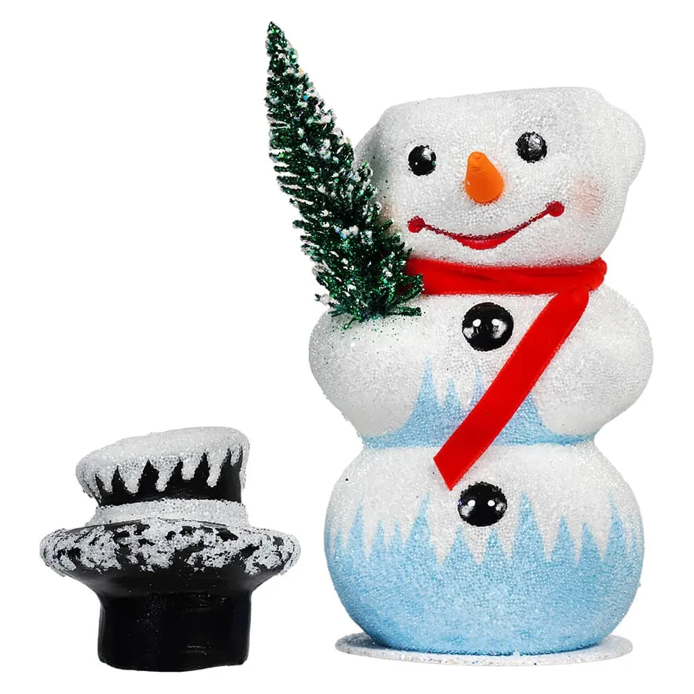 Ino Schaller Beaded Icicle Snowman Candy Container