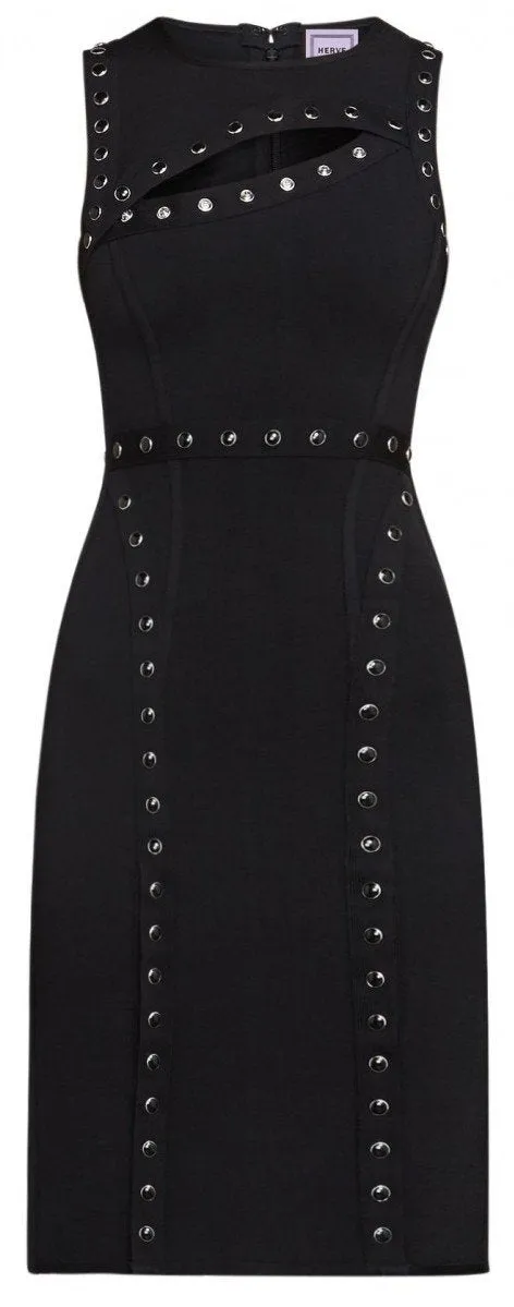 'Jaclyn' Snap Dress, Black