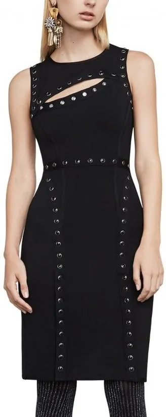 'Jaclyn' Snap Dress, Black