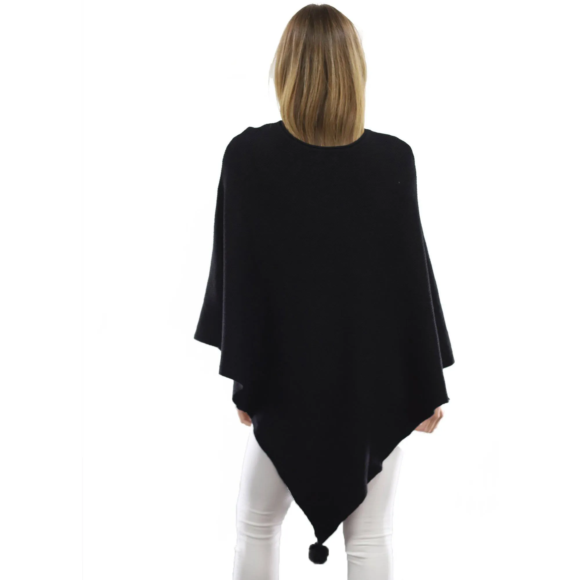 La Fiorentina | Corner-Pom Poncho - Black